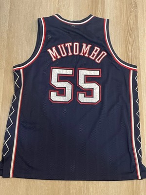Vintage Y2K Dikembe Mutombo 2003 New Jersey Nets Road Authentic Size 2x
