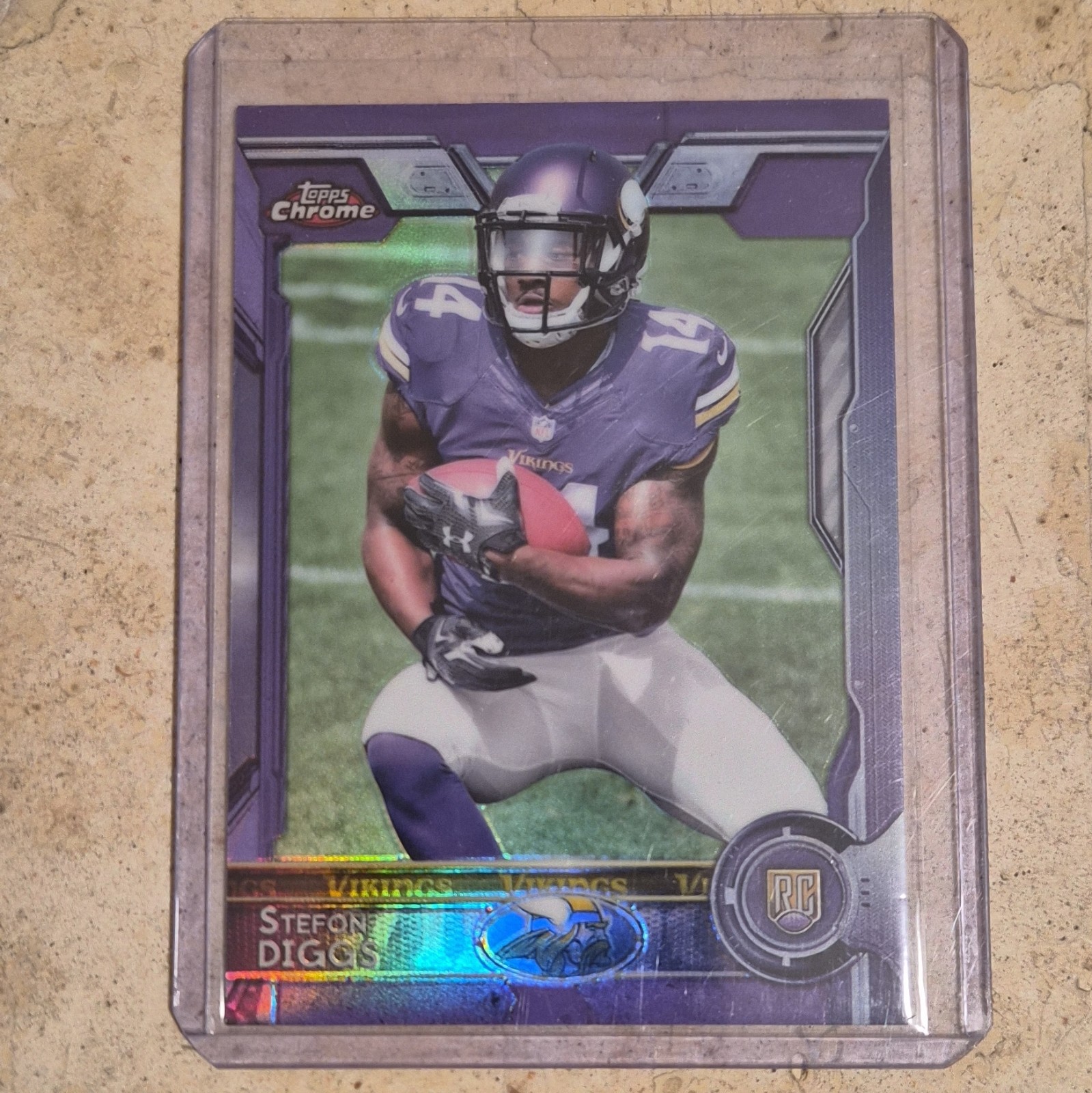 Topps 2015 Chrome Rookies Stefon Diggs Rookie Purple Refractor #148 Vikings
