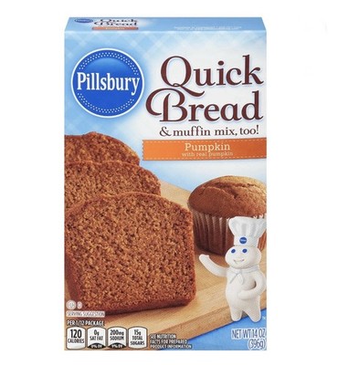 Pillsbury Pumpkin Quick Bread and Muffin Mix, 14 oz (396g) Box