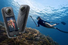 Insta360 X5 8K 360 Action Video Camera Black with Selfie Stick and Accessories