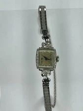 Vintage ladies 14kt gold Hamilton watch w/ diamonds