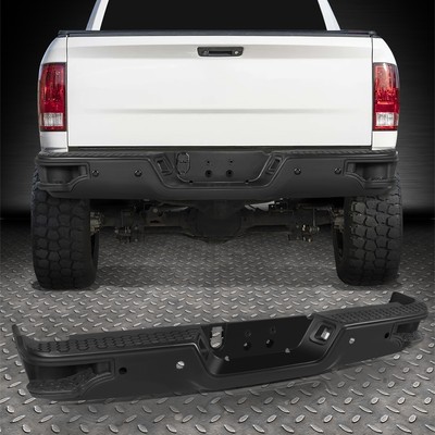 For 09-23 Dodge Ram 1500/Classic Black Steel Rear Bumper Assembly w/Sensor Holes