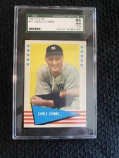 1961 Fleer Earl Combs Sgc 7.5