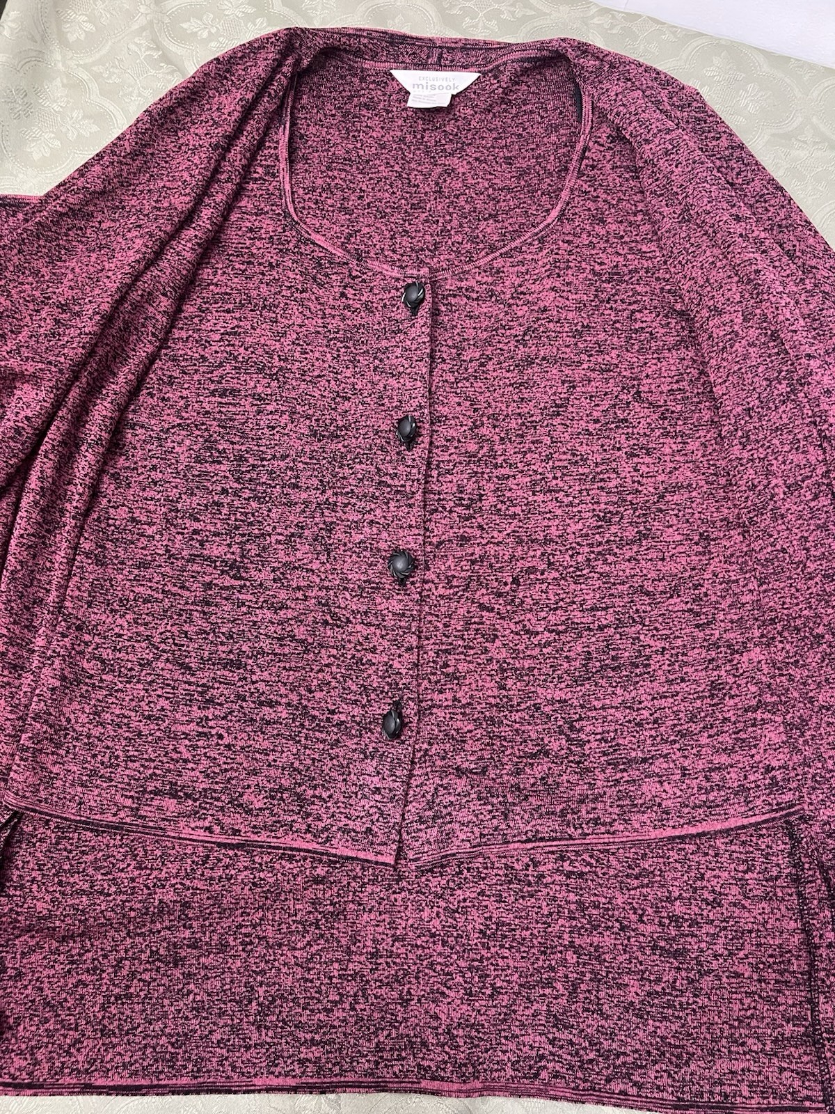 EXCLUSIVELY MISOOK Button-Front Heathered Cardiga… - image 15