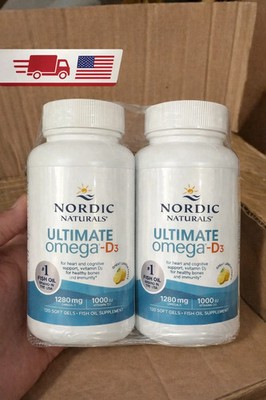 Nordic Naturals Ultimate Omega-D3 240 Soft Gels pack of 2 Without boxes