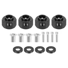 Aluminum Wheel Hex Hub 8mm Hex Extended Spacers for RC Car, Black