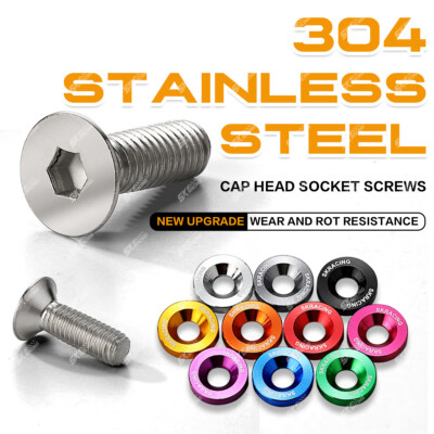 Billet Aluminum Fender Bumper Washer Bolt Engine Bay Dress Up Kit JDM SKRACING