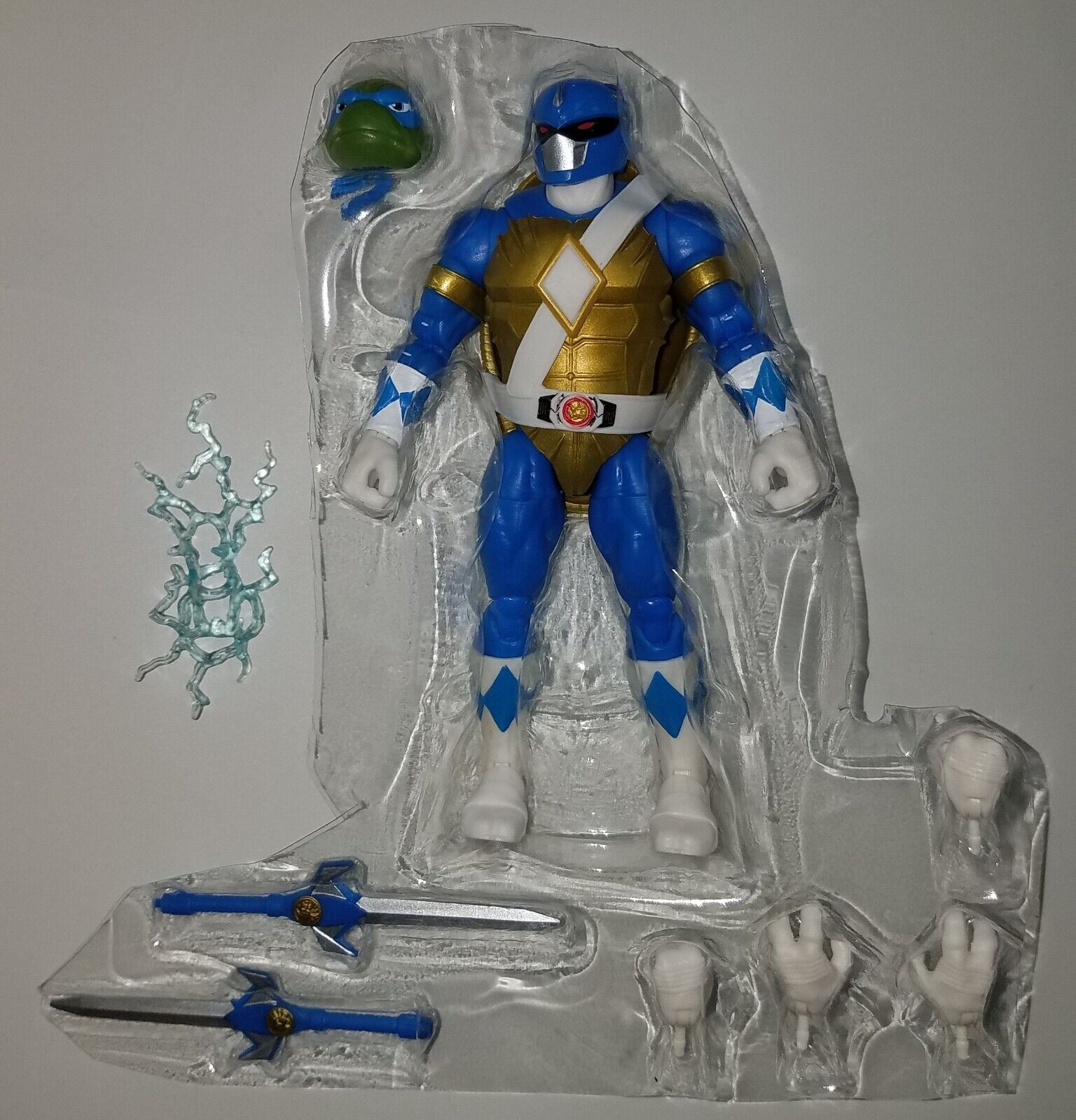 Power Rangers Lightning Teenage Mutant Ninja Turtles BLUE LEONARDO Loose 6"