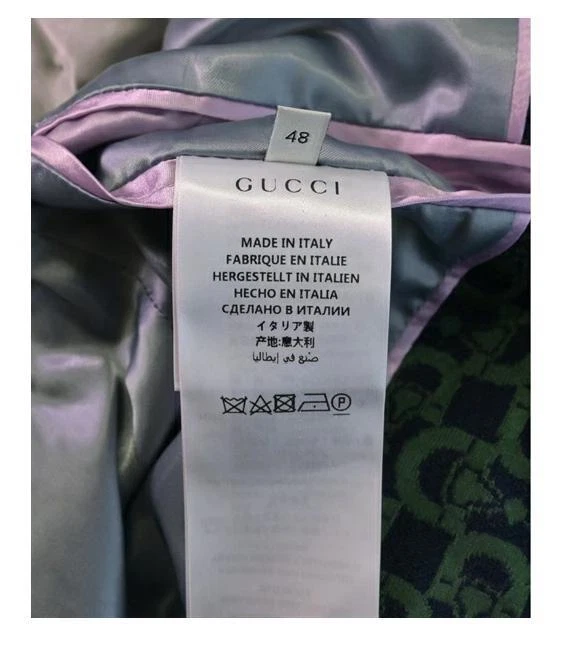 Gucci Giacca Sartoriale Verde Navy Cotone Uomo Taglia 48 Capispalla Made in Italy