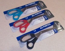 Westcott 8" Bent All Purpose Stainless Steel Scissors 3 Pack  #17555