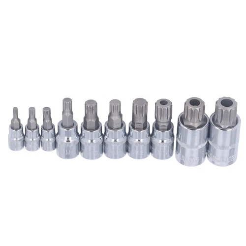 10pc 12 Point MM Triple Square Spline Bit Socket Set Tamper Proof Bits M4 To M18 - Picture 10 of 12