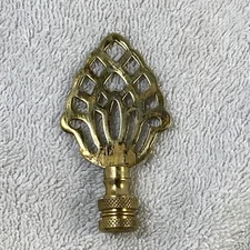 LAMP FINIAL 3” Tall Solid Brass Art Deco Style