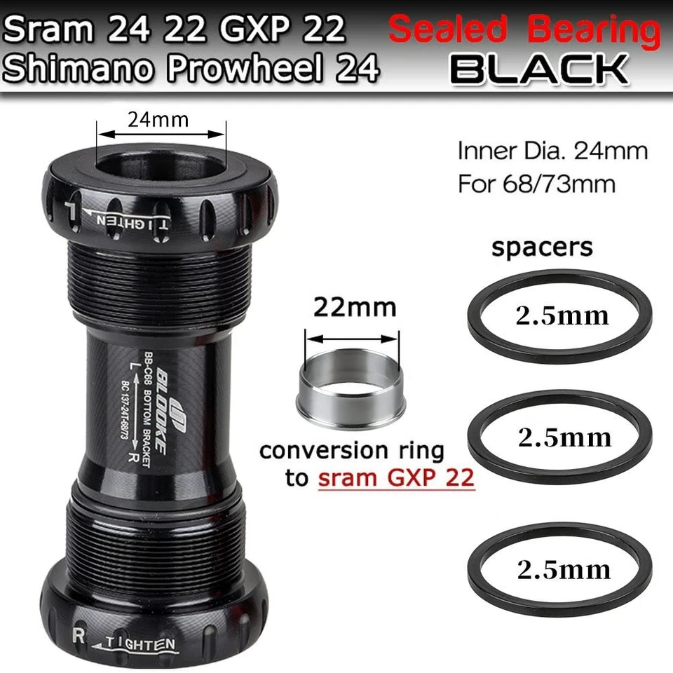 BLOOKE MTB Bike Bottom Bracket Sealed Bearing Thread Kit For SRAM GXP Prowheel - Image 2 of 4