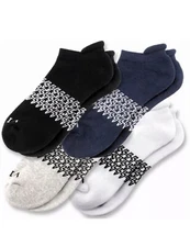 🔥VIBEZ SOCKS🔥4 Pack ‘Bombas Style’ Ankle Socks-sz Large-Blk/Navy/Grey/Wht