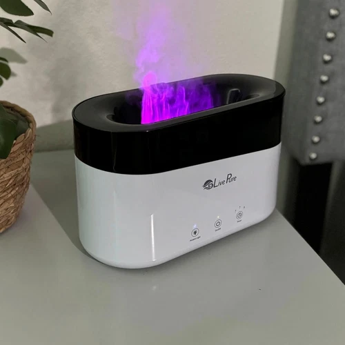 Bedside Humidifier, LivePure AquaFlame, New in Box - Picture 1 of 6