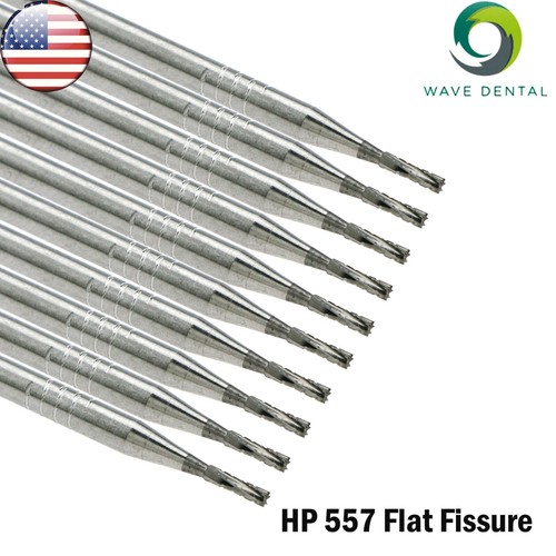 US 10 Pcs WAVE Dental Tungsten Carbide Bur Straight Fissure HP 555 - 563 Prima - Picture 28 of 76