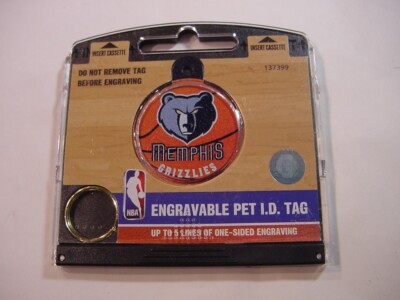 NEW - FIDO ENGRAVABLE PET I.D. TAG - MEMPHIS GRIZZLIES