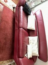 sofa set living room leather used
