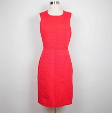 BANANA REPUBLIC Women's 4 - Coral Pink Sleeveless Sheath Dress Lined Knee Length