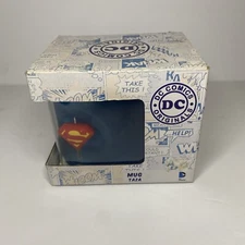DC Comics Superman 3D Rotating Logo Crystal Mug Taza Blue Sd Toys Collectible
