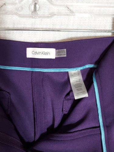 Pantaloni eleganti Calvin Klein donna 20W più melanzana vestibilità moderna - Foto 4 di 10