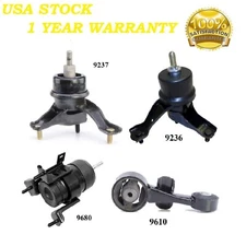 4 PCS MOTOR & TRANS MOUNT FIT 2009-2013 TOYOTA HIGHLANDER 2.7L - AUTO TRANS