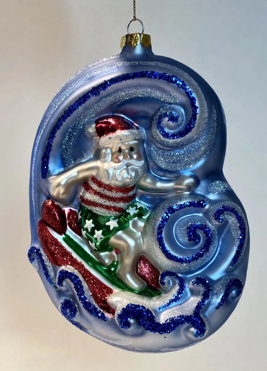 Surfer christmas ornament discount