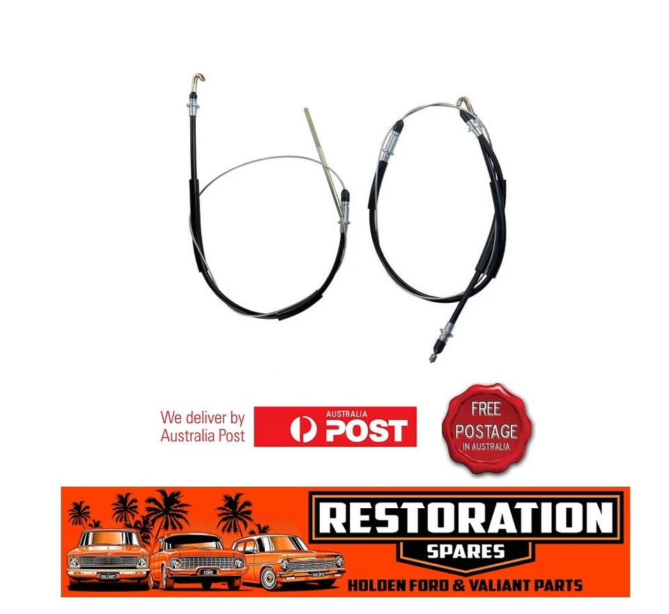 FORD FALCON EB SEDAN REAR HANDBRAKE CABLES PAIR (2) DISC BRAKE REAR