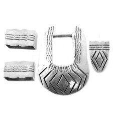 VINTAGE 925 STERLING SILVER BELT BUCKLE SET