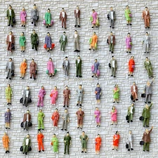 40 pcs HO scale ALL Standing People Scenery figure passenger Well Painted #B20P