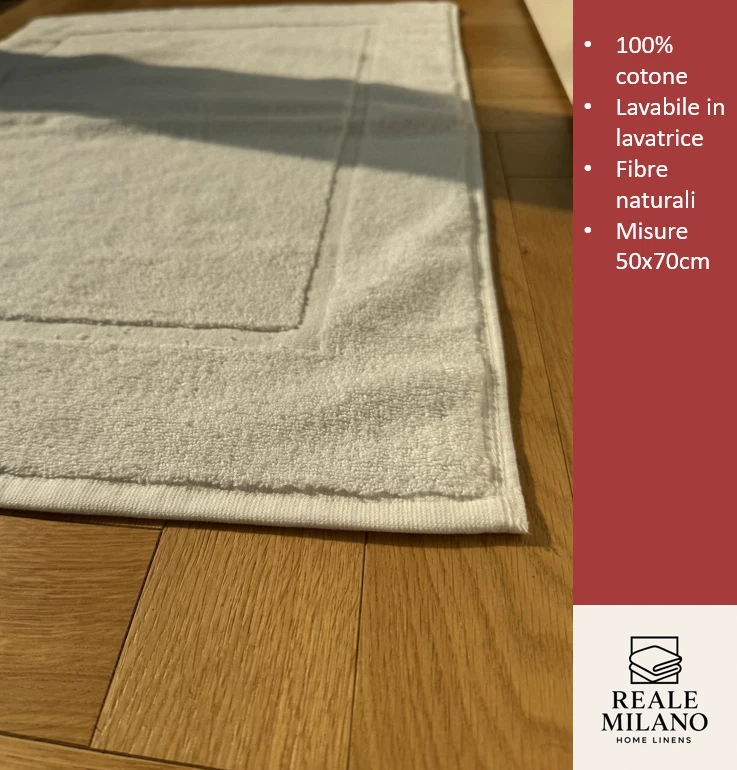 Tappetino Da Bagno In Cotone 100% - 50x70 Cm, Cremoso, Morbido E Assorbente, Lavabile In Lavatrice