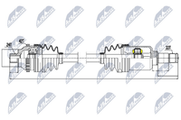 Antriebswelle NTY NPW-ME-031 FüR Smart City 450 Fortwo Roadster 452 Crossblade