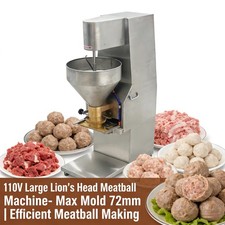 Commercial Meatball Maker Press Machine Lion's Head Former w 4 Molds Max 2.83 in