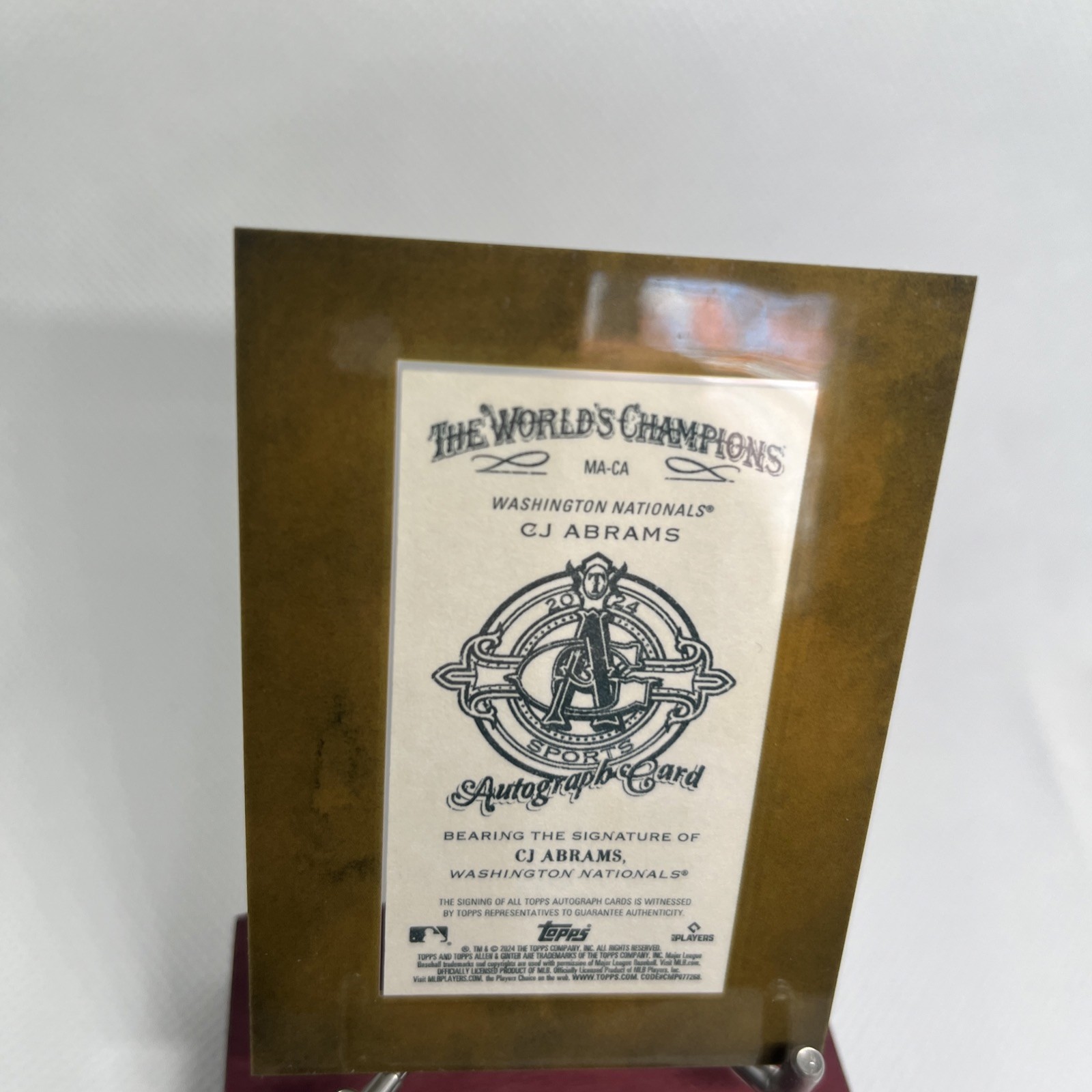 2024 Topps Allen & Ginter - Autograph C.J. Abrams