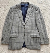 Suitsupply Blazer Men s 50Carlo Barbara Gray Wool Check Plaid