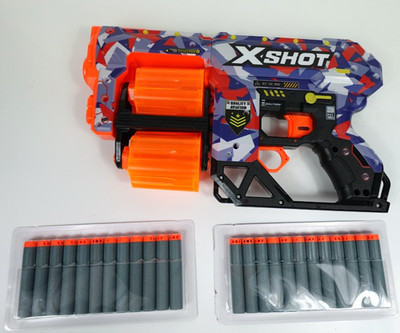XSHOT Skins Dread, Malice, Foam Dart Blaster (24 Darts) Air Pocket Dart - Neu