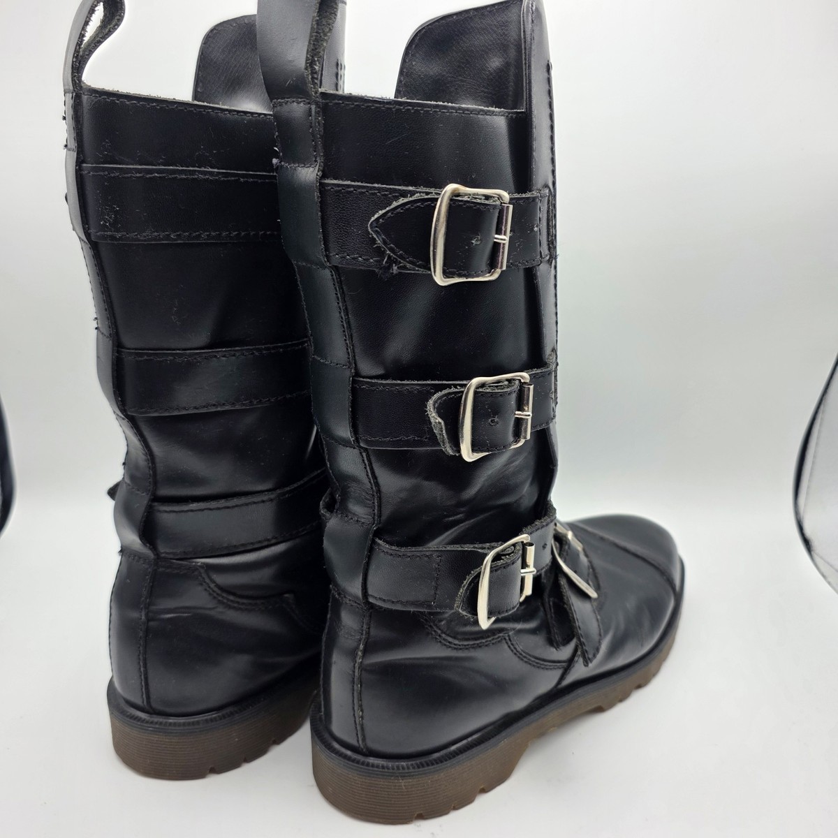Vintage Dr. Martens Walking Dead Tall Boots Mens 9 W 10 Combat Buckles Goth Emo Vintage Dr. Martens Walking Dead Tall Boots Womens 9 Combat  main image 3
