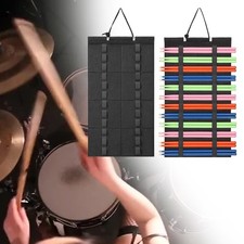 Foldable Felt Drum Stick Holder Portable Portable Drumstick Display for 12 Pairs
