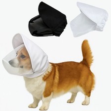 Dog Anti Mosquito Protective Face Mask Soft Breathable Muzzle Black White