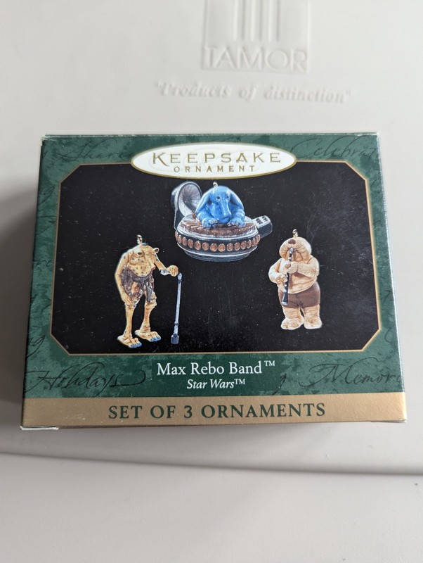 Hallmark Keepsake Star Wars Max Rebo Band Ornament Set 1999 - In box - used.