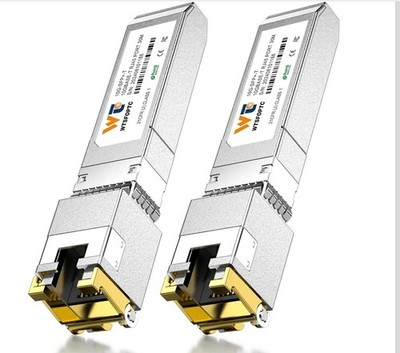 2Pack - 10G SFP to RJ-45 Transceiver, 1.25/2.5/5/10G-T Copper SFP CAT6a Module