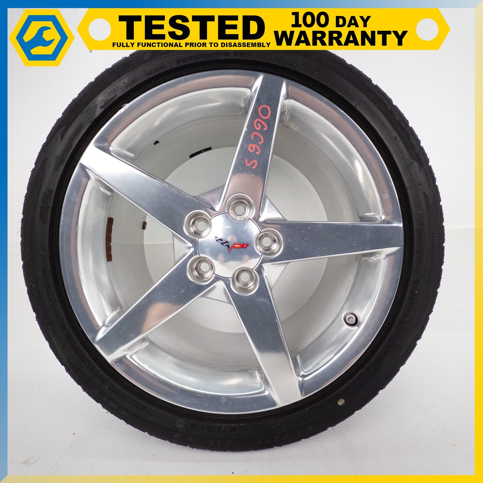 05-13 CHEVROLET CORVETTE C6 18x8.5/19x10 FRONT & REAR WHEEL RIM SET OEM