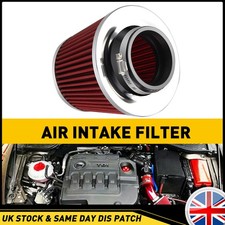 Universal 3"/76mm Car Air Filter High Flow Cold Air Intake Dry Cone Replacement