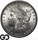 1891 Morgan Silver Dollar Coin, Nice Gem BU++