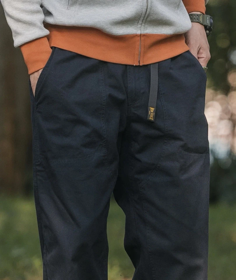 Хлопковые холщовые штаны для скалолазания 10 унций - темно-синие не в наличии как новые Co. L - Изображение 2 из 4