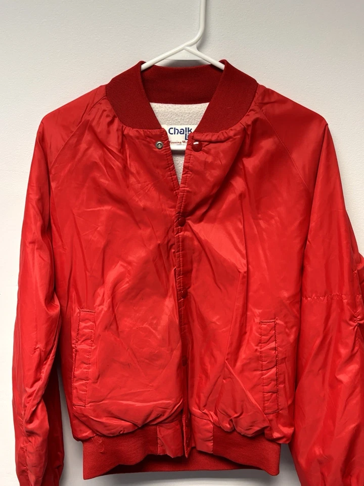 Chaqueta Spuds MacKenzie Vintage Años 80 Talla Adulto Mediana Roja Foto 2 de 4