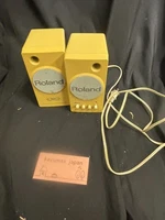 Roland MA-4 Stereo Micro Monitor Powered Speakers Yellow Pair Tested