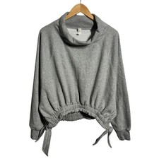 Daily Practice Anthropologie Oversized Sweatshirt Women M Heather Gray Cowl Neck
