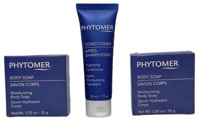 Phytomer Feuchtigkeitsspendende Körperseife 35g 1,25oz Feuchtigkeitsspendender Conditioner 30ml 3er Pack