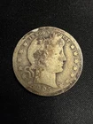 1905 Barber Quarter Dollar 90% Silver US Mint Circulated Vintage Coin